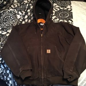 Mens Large Brown Carhartt Jacket Coat